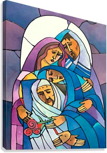 Canvas Print - Stations of the Cross - 14 Body of Jesus is Laid in the Tomb by Br. Mickey McGrath, OSFS - Trinity Stores