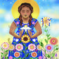 Wall Frame Gold, Matted - Mary, Joyful Mystery by Br. Mickey McGrath, OSFS - Trinity Stores