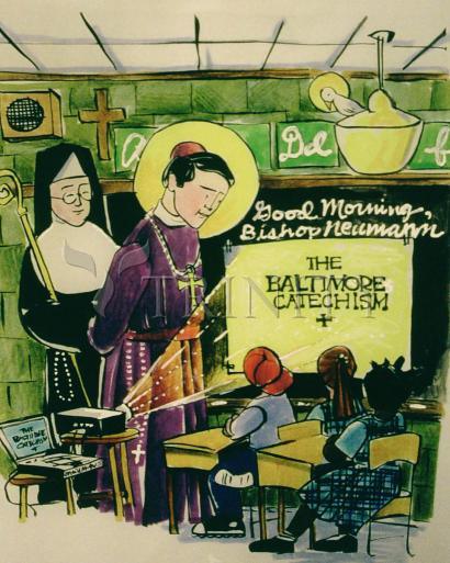 Acrylic Print - St. John Neumann by Br. Mickey McGrath, OSFS - Trinity Stores