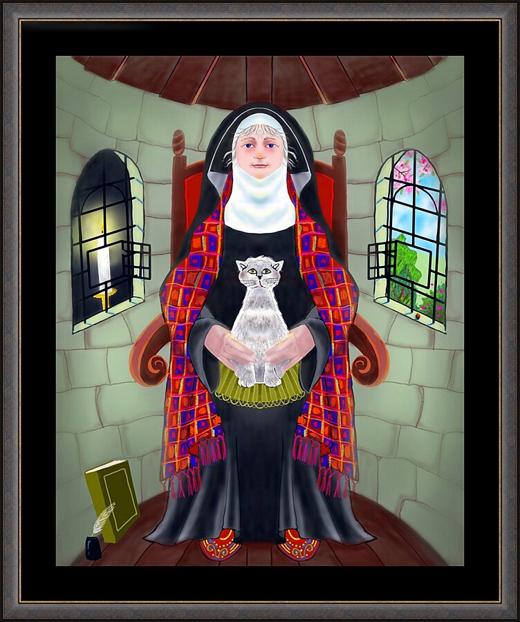Wall Frame Espresso - St. Julian of Norwich by M. McGrath