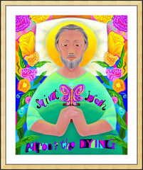 Wall Frame Gold - St. Joseph Patron of the Dying by M. McGrath