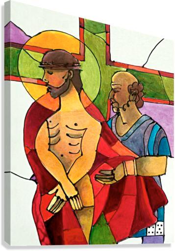 Canvas Print - Stations of the Cross - 10 Jesus is Stripped of His Clothes by Br. Mickey McGrath, OSFS - Trinity Stores