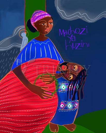 Wall Frame Black - Stations of the Cross - 13 Body of Jesus is Taken From the Cross by Br. Mickey McGrath, OSFS - Trinity Stores