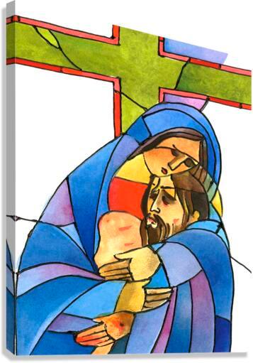 Canvas Print - Stations of the Cross - 13 Body of Jesus is Taken From the Cross by Br. Mickey McGrath, OSFS - Trinity Stores