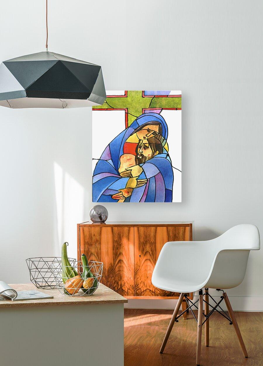 Acrylic Print - Stations of the Cross - 13 Body of Jesus is Taken From the Cross by Br. Mickey McGrath, OSFS - Trinity Stores
