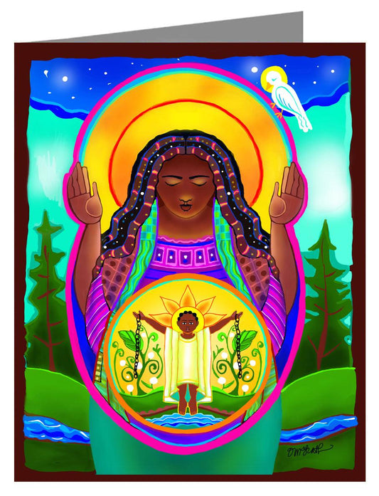 Custom Text Note Card - Juneteenth Madonna by M. McGrath - trinitystores by Br. Mickey McGrath, OSFS - Trinity Stores