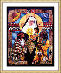 Wall Frame Gold - St. Katharine Drexel by M. McGrath