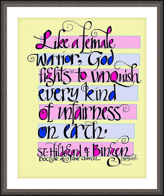 Wall Frame Espresso, Matted - Like A Female by Br. Mickey McGrath, OSFS - Trinity Stores