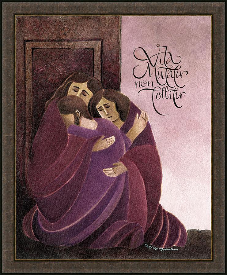 Wall Frame Espresso - Life Is Changed, Not Taken Away by Br. Mickey McGrath, OSFS - Trinity Stores