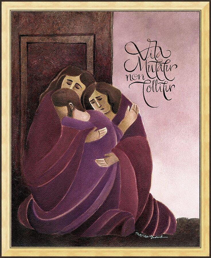 Wall Frame Gold - Life Is Changed, Not Taken Away by Br. Mickey McGrath, OSFS - Trinity Stores