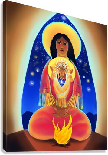 Canvas Print - Lakota Madonna with Child by Br. Mickey McGrath, OSFS - Trinity Stores