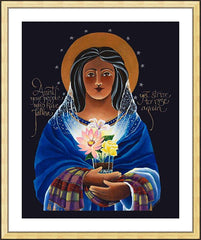 Wall Frame Gold - Our Lady of Light: Help of the Addicted by M. McGrath