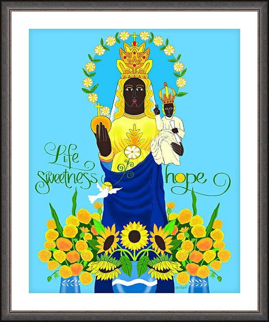 Wall Frame Espresso, Matted - Life Sweetness and Hope by Br. Mickey McGrath, OSFS - Trinity Stores