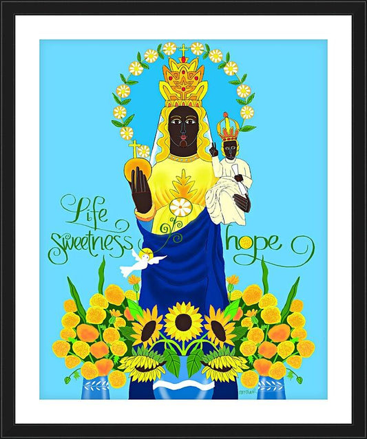 Wall Frame Black, Matted - Life Sweetness and Hope by Br. Mickey McGrath, OSFS - Trinity Stores