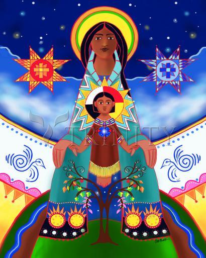 Metal Print - Lakota Tipi Madonna by Br. Mickey McGrath, OSFS - Trinity Stores