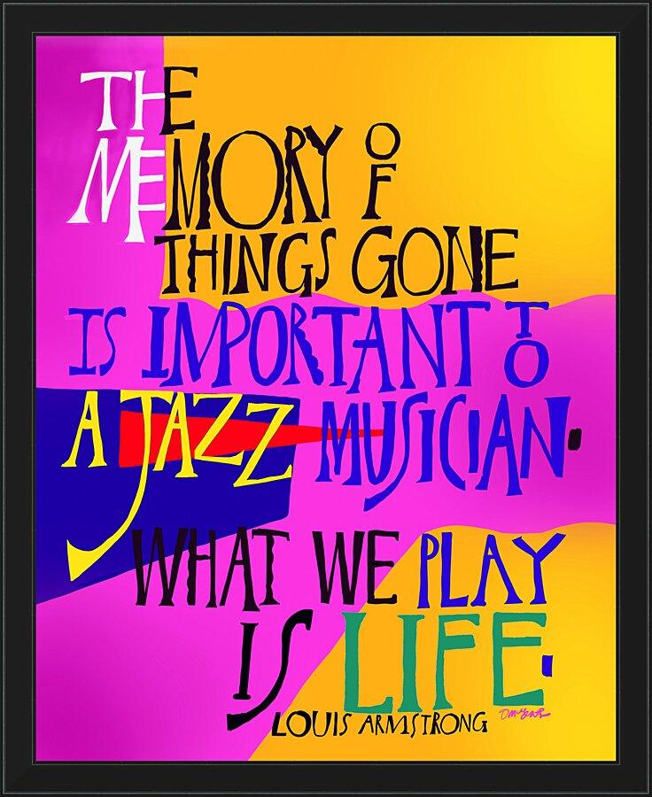 Wall Frame Black - Louis Armstrong by Br. Mickey McGrath, OSFS - Trinity Stores