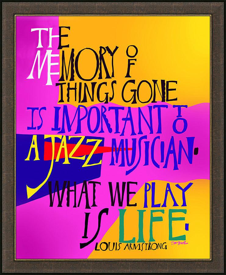 Wall Frame Espresso - Louis Armstrong by Br. Mickey McGrath, OSFS - Trinity Stores