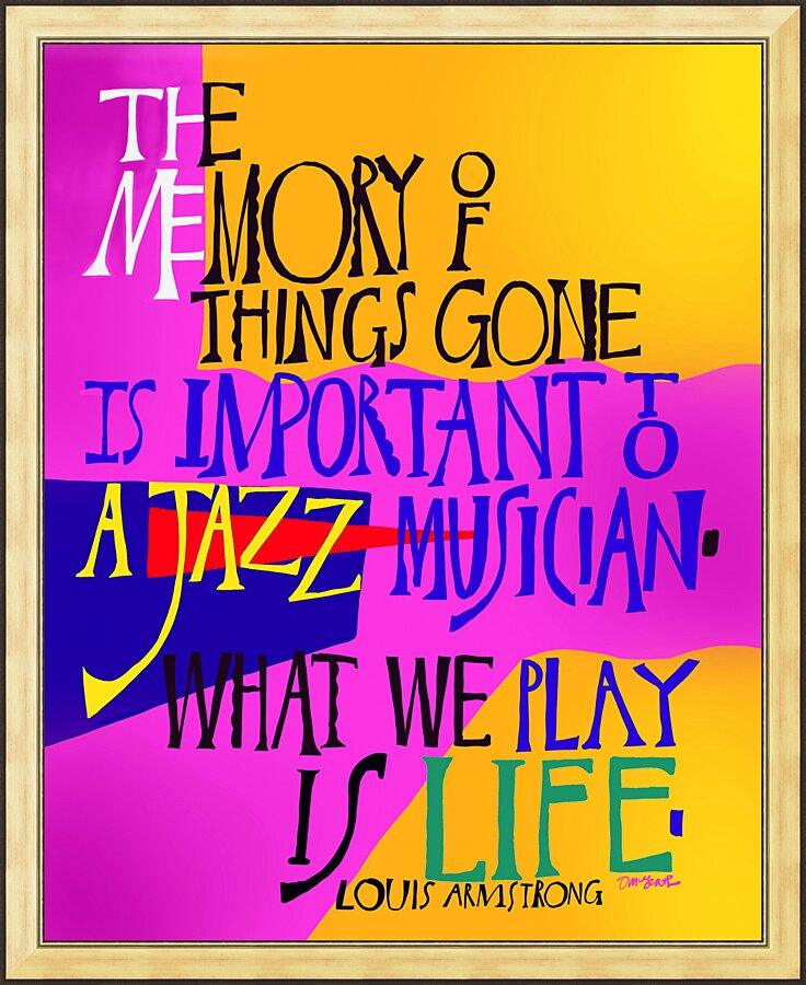 Wall Frame Gold - Louis Armstrong by Br. Mickey McGrath, OSFS - Trinity Stores