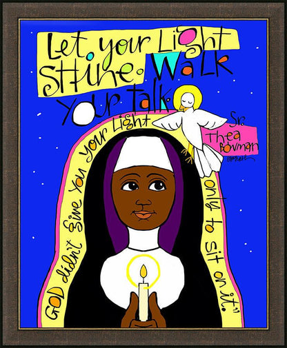 Wall Frame Espresso - Sr. Thea Bowman: Let Your Light Shine by Br. Mickey McGrath, OSFS - Trinity Stores