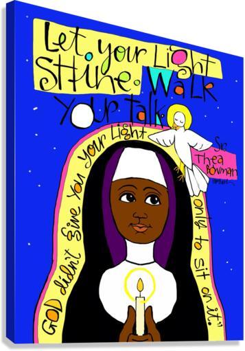 Canvas Print - Sr. Thea Bowman: Let Your Light Shine by Br. Mickey McGrath, OSFS - Trinity Stores