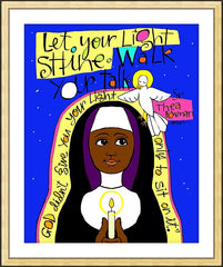 Wall Frame Gold - Sr. Thea Bowman: Let Your Light Shine by M. McGrath