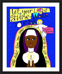 Wall Frame Black - Sr. Thea Bowman: Let Your Light Shine by M. McGrath