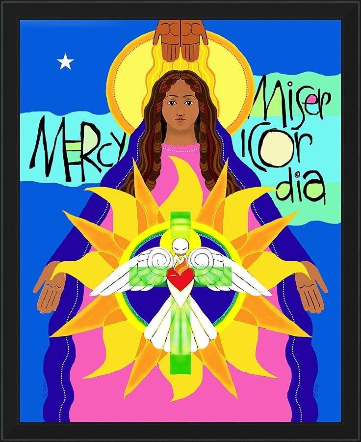 Wall Frame Black - Mother of Mercy by Br. Mickey McGrath, OSFS - Trinity Stores