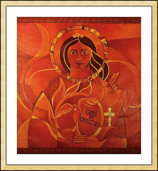 Wall Frame Gold, Matted - Mary, Domina Lucis by Br. Mickey McGrath, OSFS - Trinity Stores