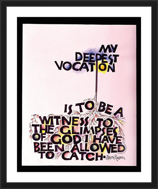 Wall Frame Black, Matted - My Deepest Vocation by Br. Mickey McGrath, OSFS - Trinity Stores