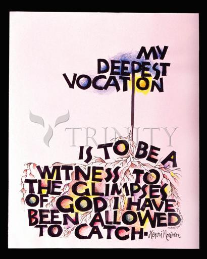 Wall Frame Black, Matted - My Deepest Vocation by Br. Mickey McGrath, OSFS - Trinity Stores