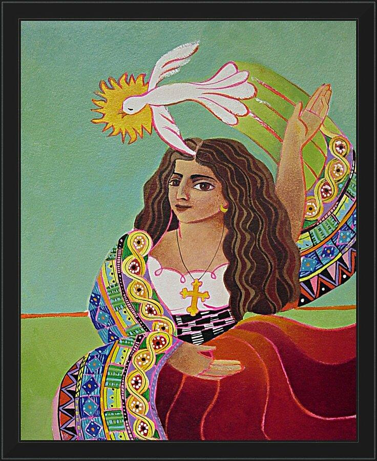 Wall Frame Black - St. Mary Magdalene and Holy Spirit by Br. Mickey McGrath, OSFS - Trinity Stores