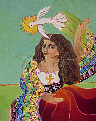 Wall Frame Espresso, Matted - St. Mary Magdalene and Holy Spirit by Br. Mickey McGrath, OSFS - Trinity Stores