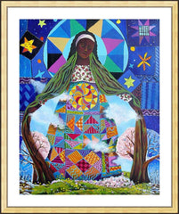Wall Frame Gold - Mary, Our Lady of Refuge by M. McGrath