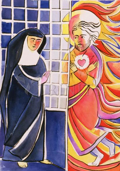 Wall Frame Espresso, Matted - St. Margaret Mary Alacoque, Cloister by Br. Mickey McGrath, OSFS - Trinity Stores
