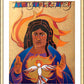Wall Frame Gold, Matted - Mary Mother of Mercy by Br. Mickey McGrath, OSFS - Trinity Stores