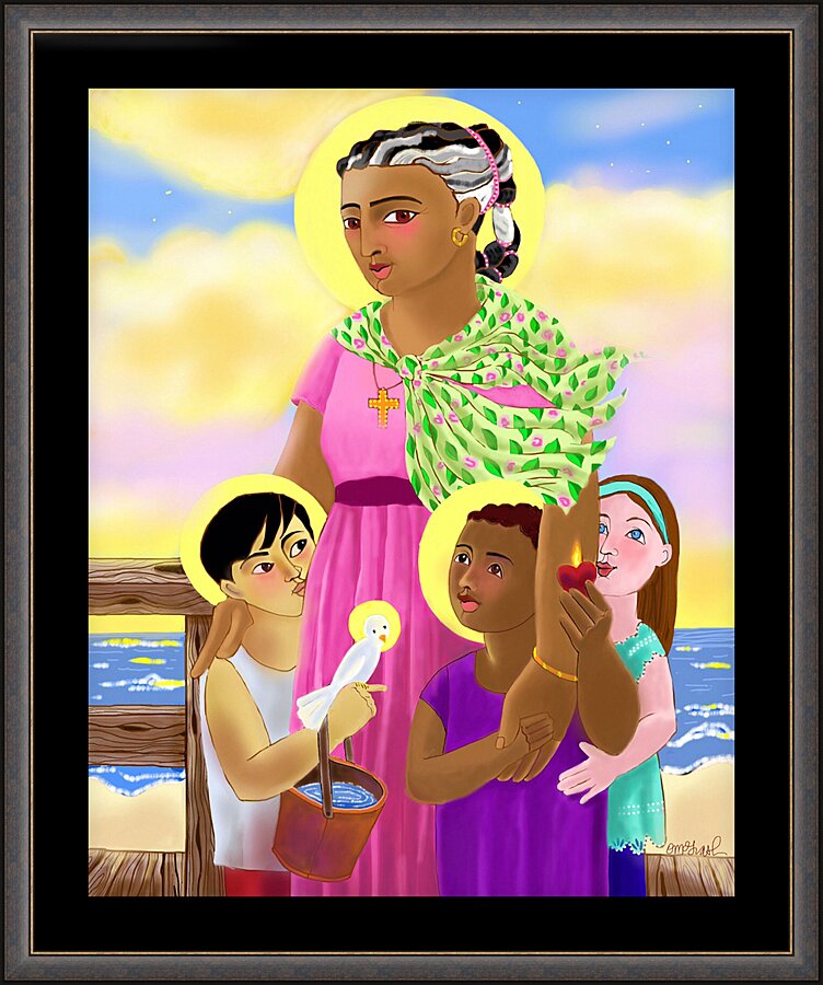 Wall Frame Espresso - St. Martha by M. McGrath