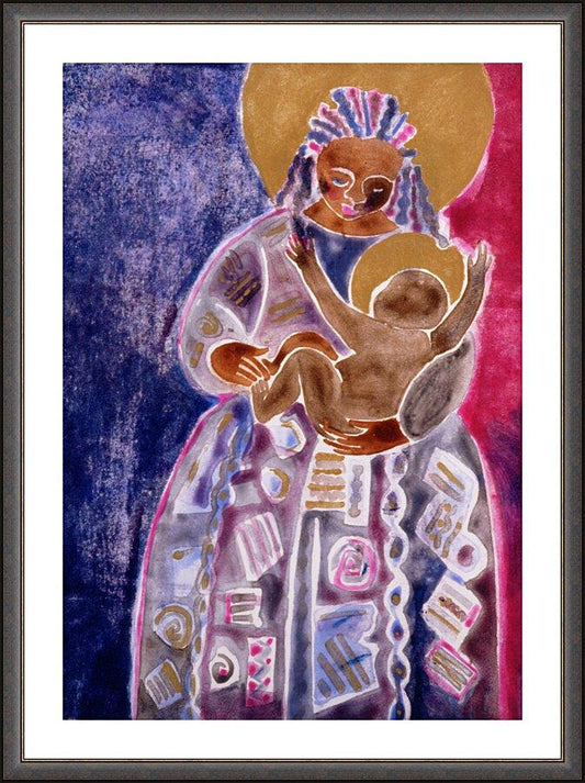 Wall Frame Espresso, Matted - Mother and Son by Br. Mickey McGrath, OSFS - Trinity Stores