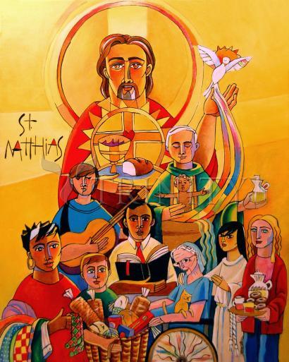 Acrylic Print - St. Matthias the Apostle by Br. Mickey McGrath, OSFS - Trinity Stores