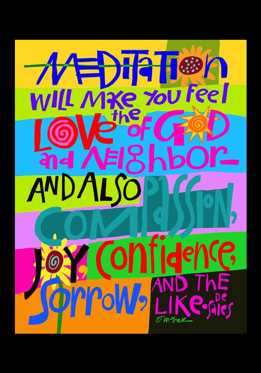 Meditation Will Make You Feel - Holy Card by Br. Mickey McGrath, OSFS - Trinity Stores