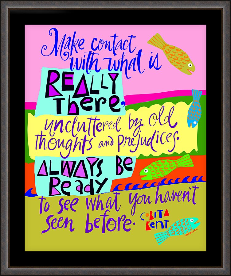 Wall Frame Espresso - Make Contact With What is Really There by M. McGrath