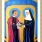 Wall Frame Gold, Matted - Sts. John Neumann and Katharine Drexel by Br. Mickey McGrath, OSFS - Trinity Stores