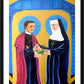 Wall Frame Black, Matted - Sts. John Neumann and Katharine Drexel by Br. Mickey McGrath, OSFS - Trinity Stores