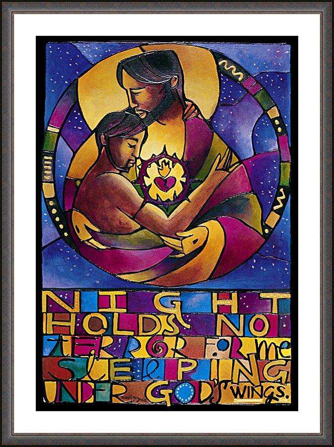 Wall Frame Espresso, Matted - Night Holds No Terror by Br. Mickey McGrath, OSFS - Trinity Stores