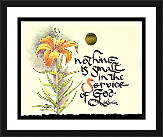 Wall Frame Black, Matted - Nothing is Small by Br. Mickey McGrath, OSFS - Trinity Stores