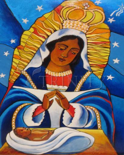 Wall Frame Espresso, Matted - Our Lady of Altagracia by Br. Mickey McGrath, OSFS - Trinity Stores