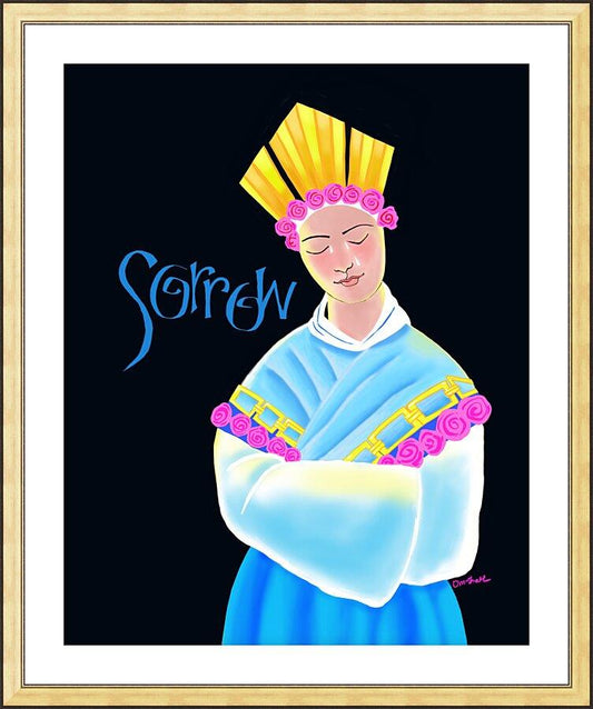 Wall Frame Gold, Matted - Our Lady of La Salette by Br. Mickey McGrath, OSFS - Trinity Stores