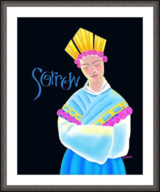 Wall Frame Espresso, Matted - Our Lady of La Salette by Br. Mickey McGrath, OSFS - Trinity Stores