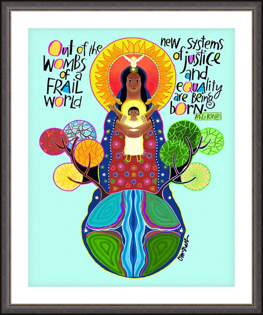 Wall Frame Espresso, Matted - Out of the Wombs by M. McGrath