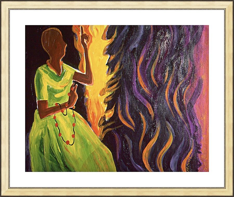 Wall Frame Gold, Matted - Sr. Thea Bowman: Precious Lord by Br. Mickey McGrath, OSFS - Trinity Stores