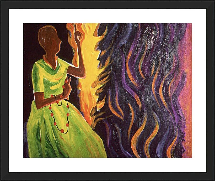 Wall Frame Black, Matted - Sr. Thea Bowman: Precious Lord by Br. Mickey McGrath, OSFS - Trinity Stores